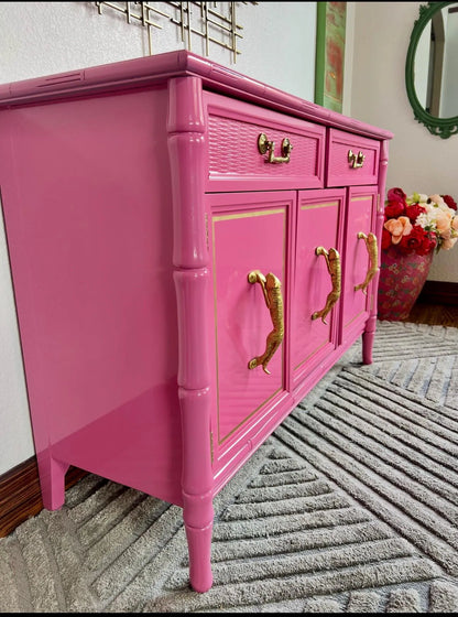 CUSTOMIZEABLE Vintage Broyhill Bamboo Buffet/Server/- 2 Available