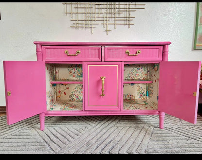 CUSTOMIZEABLE Vintage Broyhill Bamboo Buffet/Server/- 2 Available