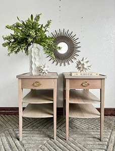 A Pair of Stained Modern End Stands by Mersman