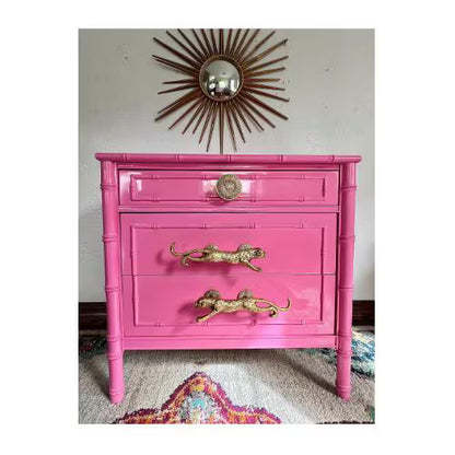 CUSTOMIZABLE in the color of your choice! Thomasville Faux Bamboo Dresser/Large End Stand/End Table/Chest of Drawers